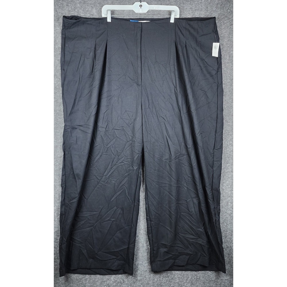 Old Navy Trousers Womens 30 Black Extra High-Rise Full-Length Pleated Wide‎ Leg